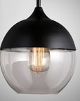 Lampa sufitowa wisząca szklana Zenit A Czarna  4