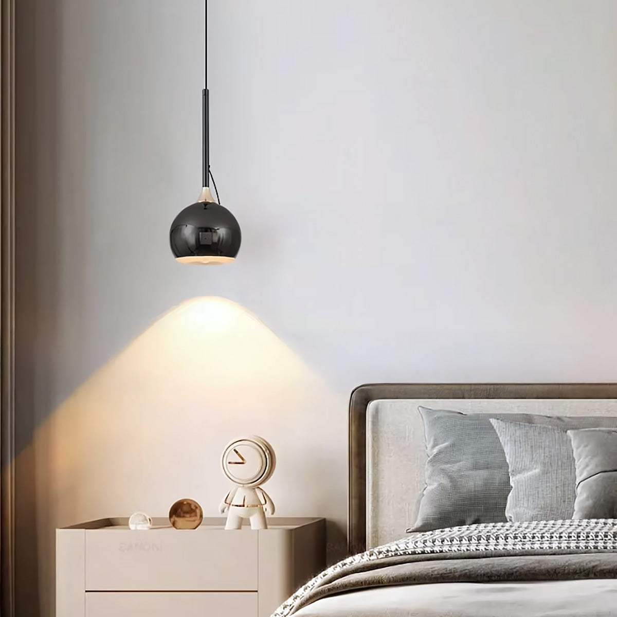 Lampa Sufitowa Wisząca Led G087-1cp Czarna Metaliczna  3