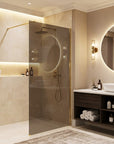 Kabina prysznicowa Walk-In Rea Flexi Brown / Gold 80  10