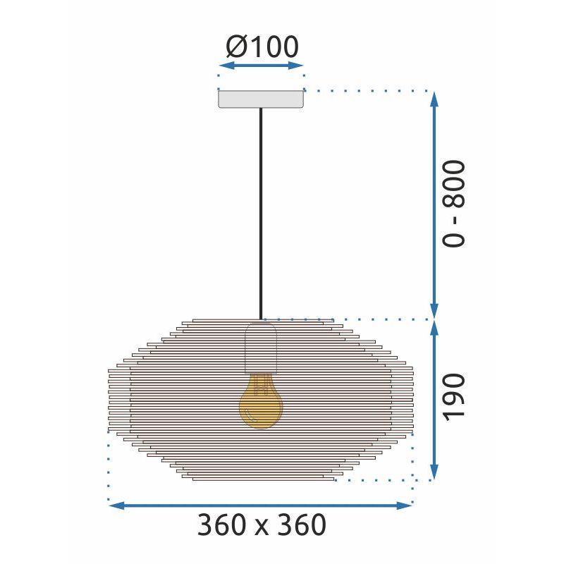 LAMPA SUFITOWA WISZĄCA BOHO NATURAL APP884-1CP