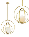 Lampa Sufitowa Wisząca Pierścieniowa APP1217-1CP Złota