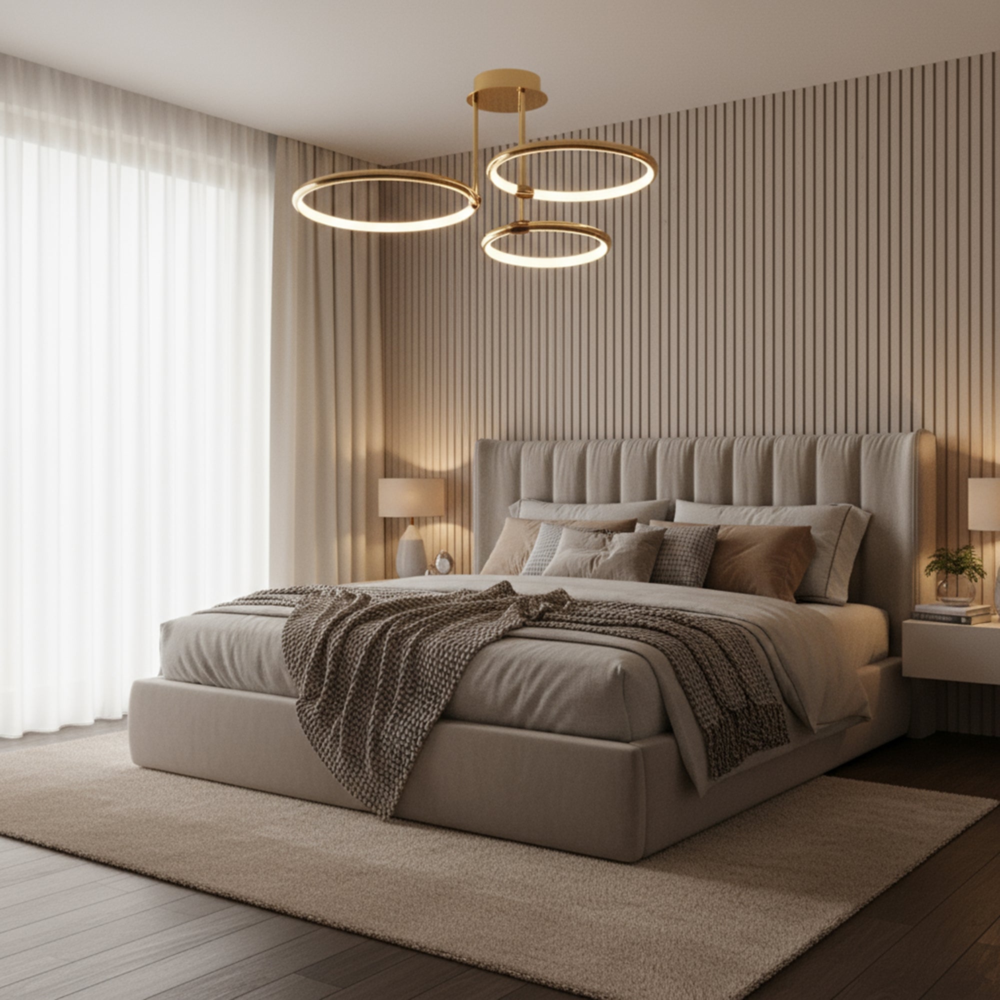 Lampa Sufitowa G122-3c Plafon Led Złota  3