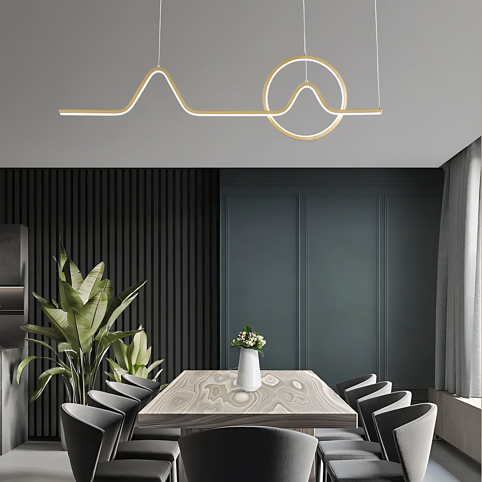 Lampa Wisząca Led Lhj022-cp 120 Cm Złota  7