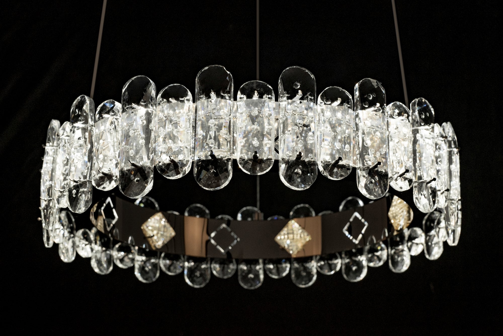 Kryształowa Lampa Sufitowa LED APP1041-CP + pilot  7