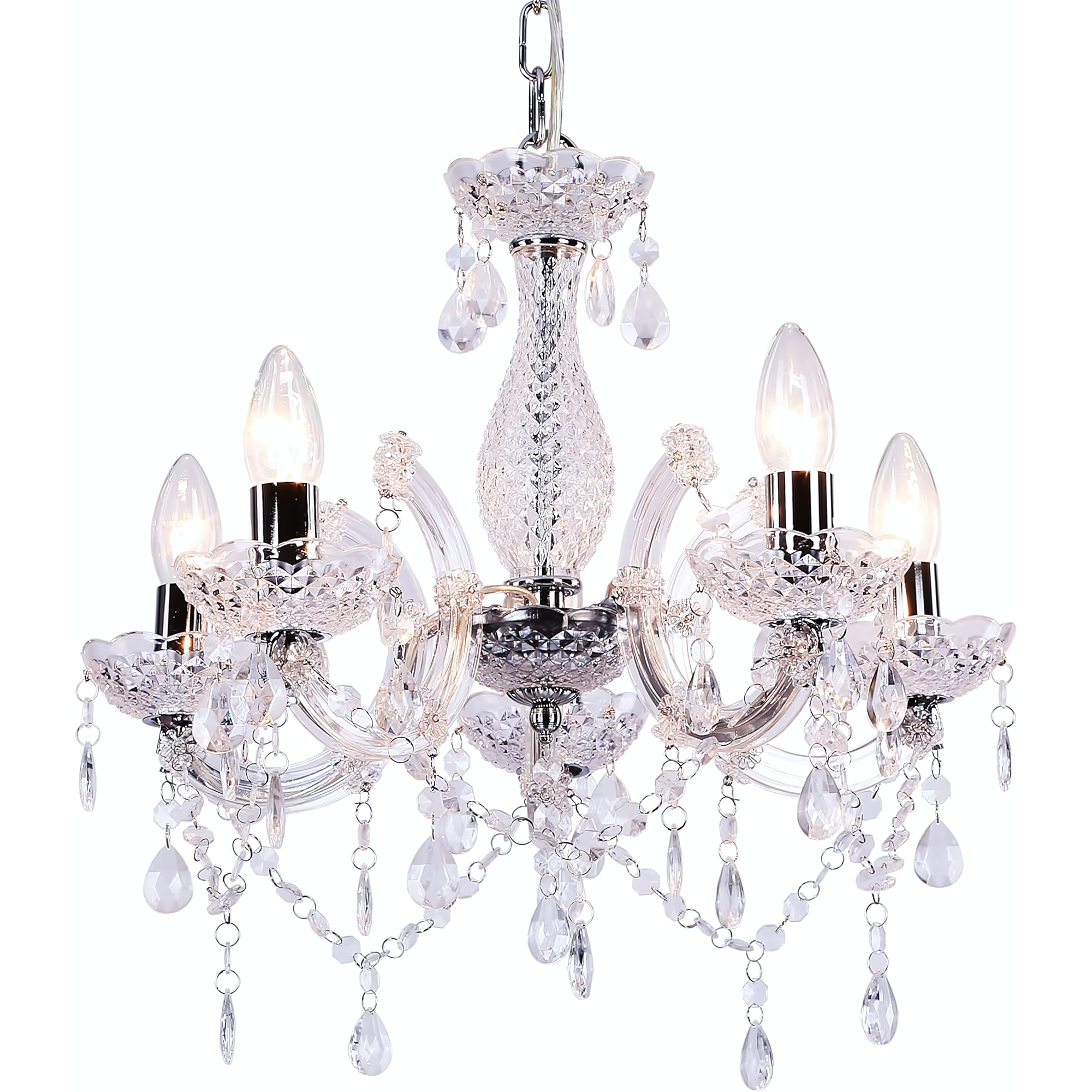 Lampa Sufitowa Wisząca Ebt004-5cp Transparent  8