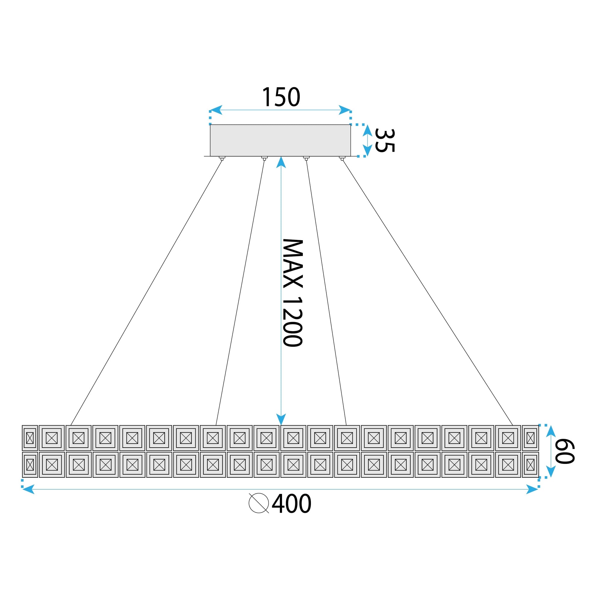 Lampa Wisząca Led Ms004-cp 40cm Chrom  6