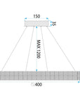 Lampa Wisząca Led Ms004-cp 40cm Chrom  6