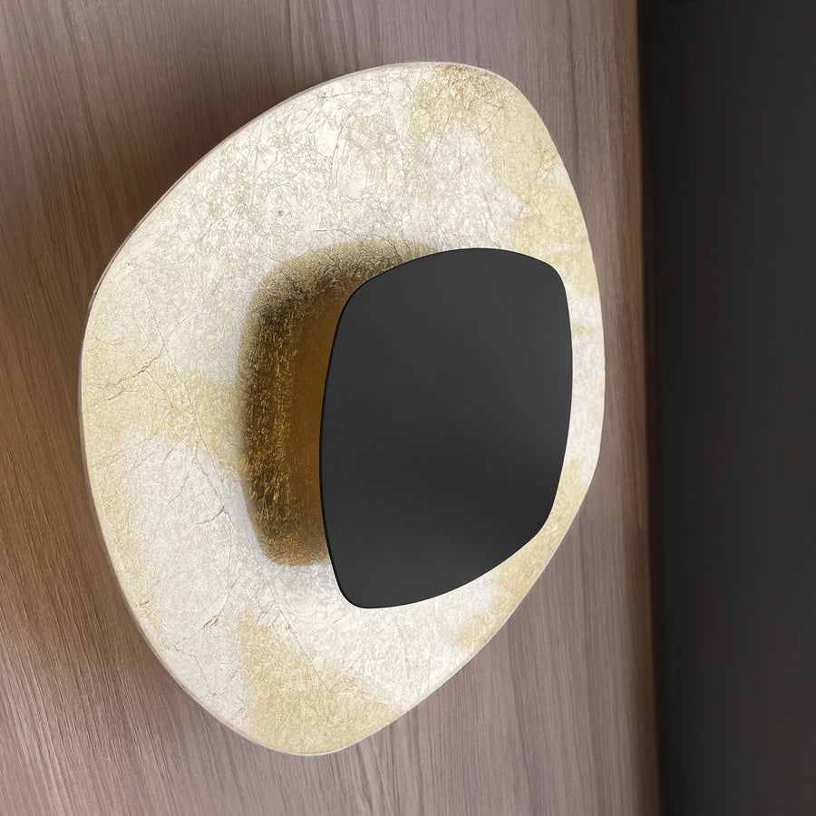 LAMPA ŚCIENNA KINKIET APP1270 CZARNA/ZŁOTA