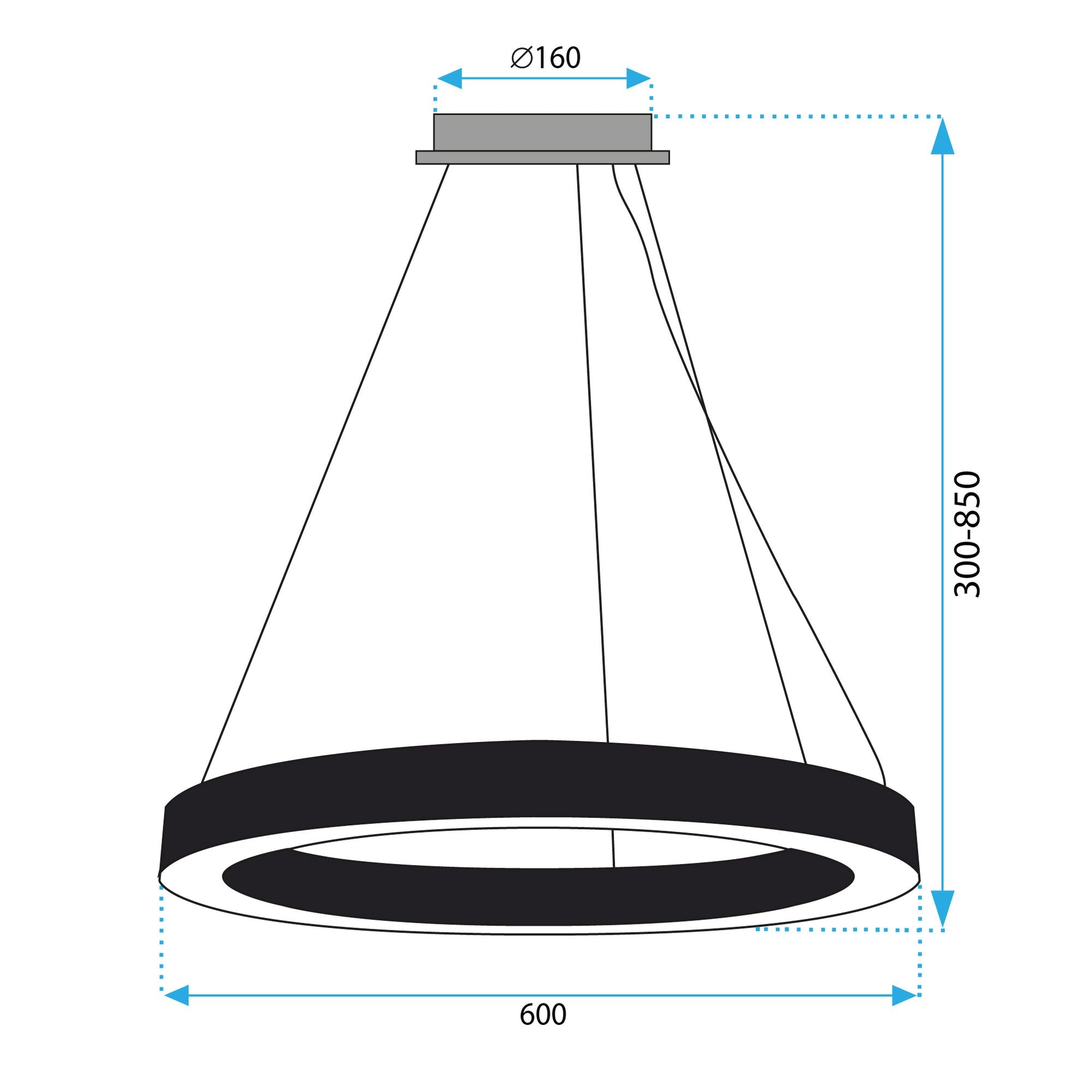 Lampa sufitowa wisząca Led APP1282-1CP