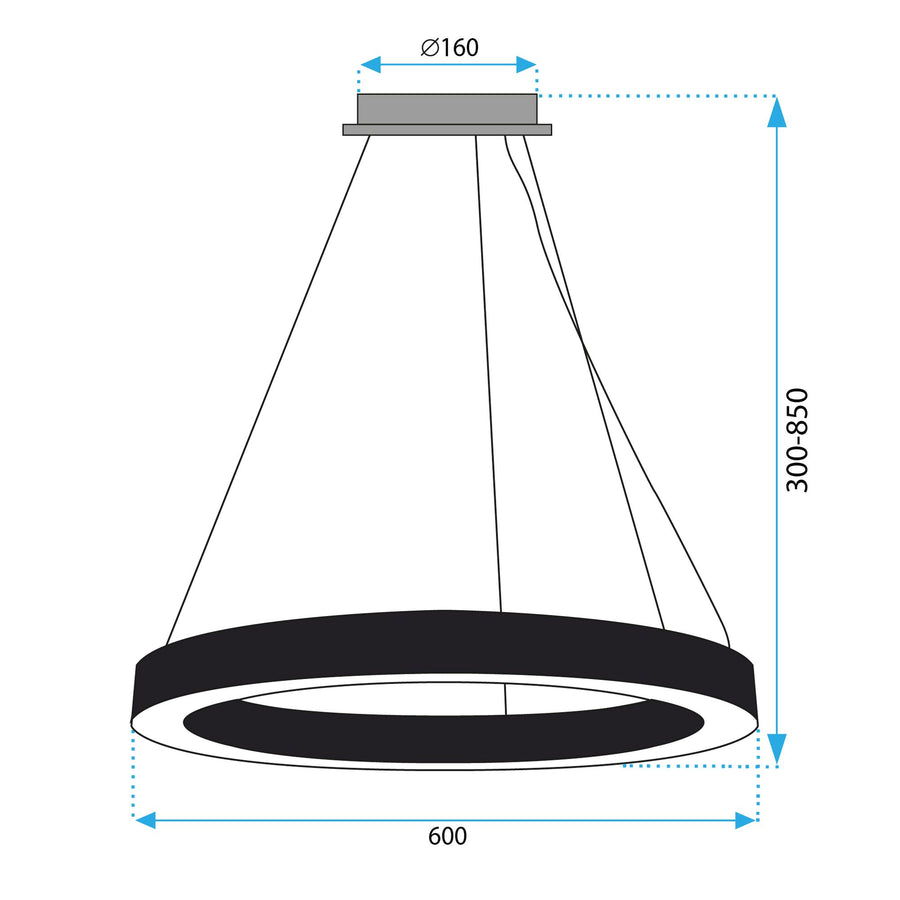 Lampa sufitowa wisząca Led APP1282-1CP