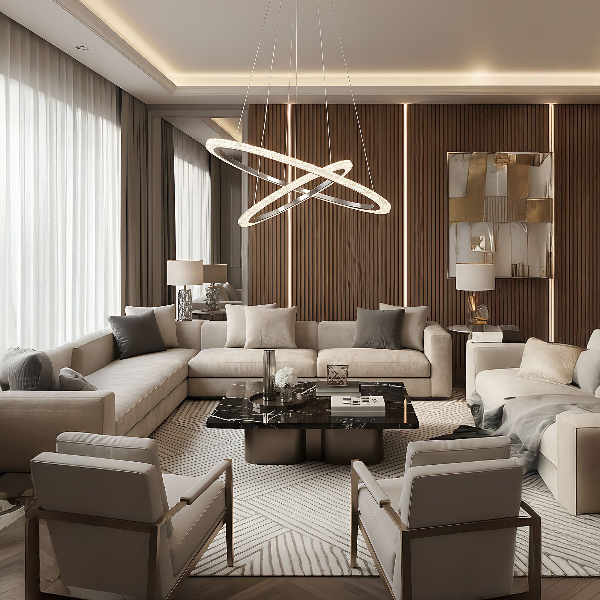Lampa Sufitowa Wisząca Led Lhj045-cp2 Nikiel Szczotkowany  8