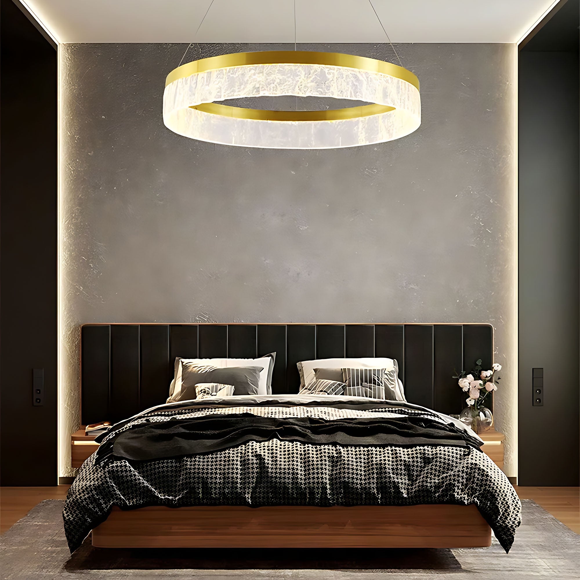 Lampa Wisząca Lhj047-cp 80 Cm Złota  9