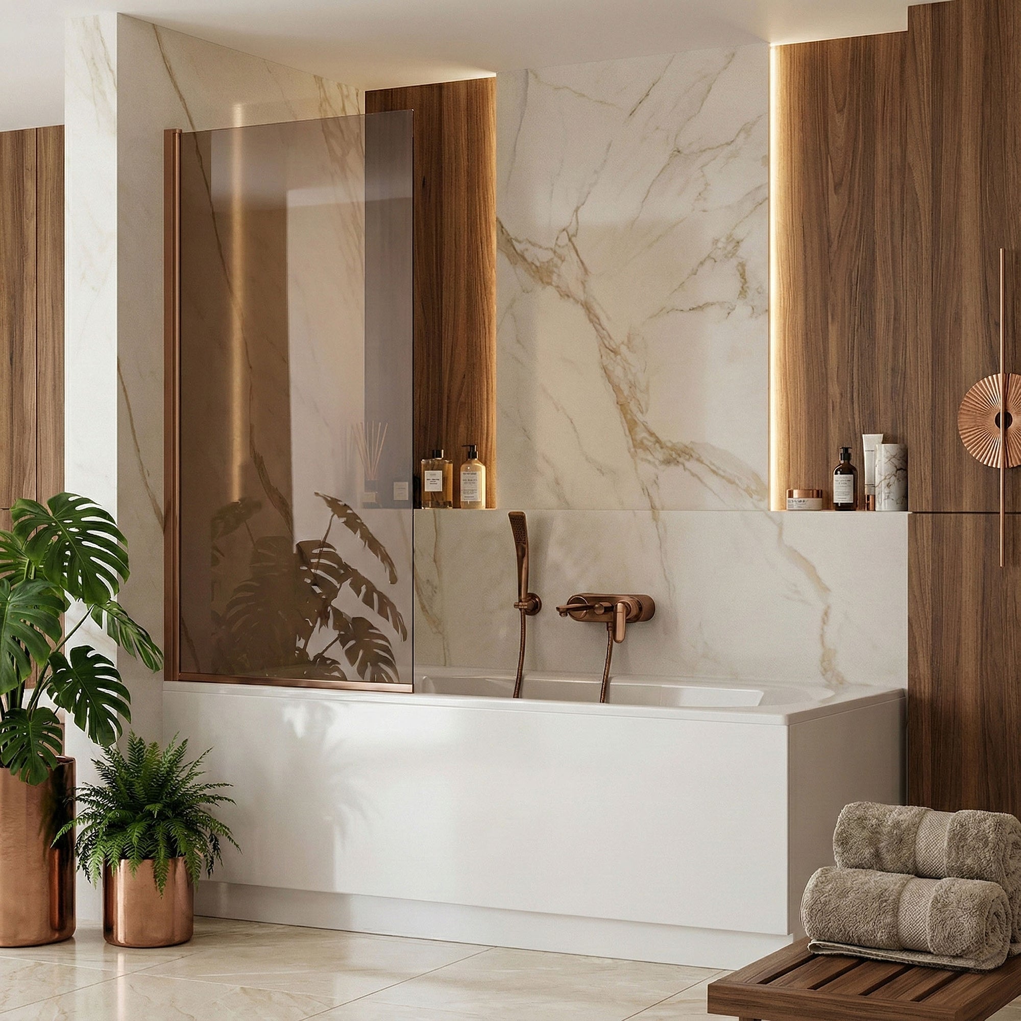 Parawan Rea Elegant Miedź Szczotkowana 70 Nawannowy  2