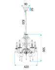 Lampa Sufitowa Wisząca Ebt010-5cp Czarna  8