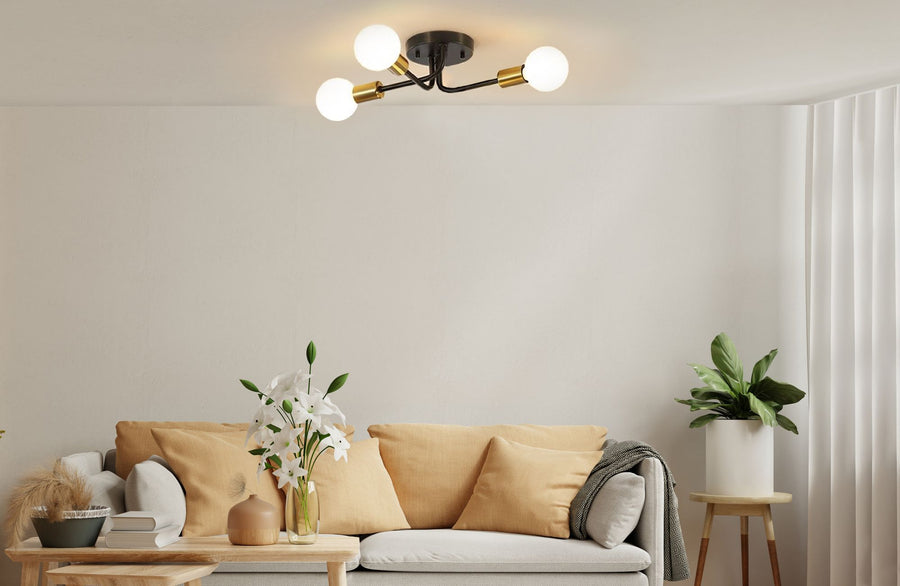 Lampa Wisząca APP1117-3C Czarno Złota