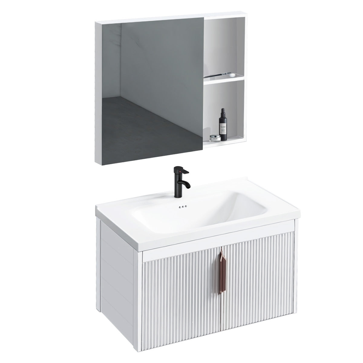 Zestaw Mebli Łazienkowych Z Umywalką Astor 60cm Biały  6