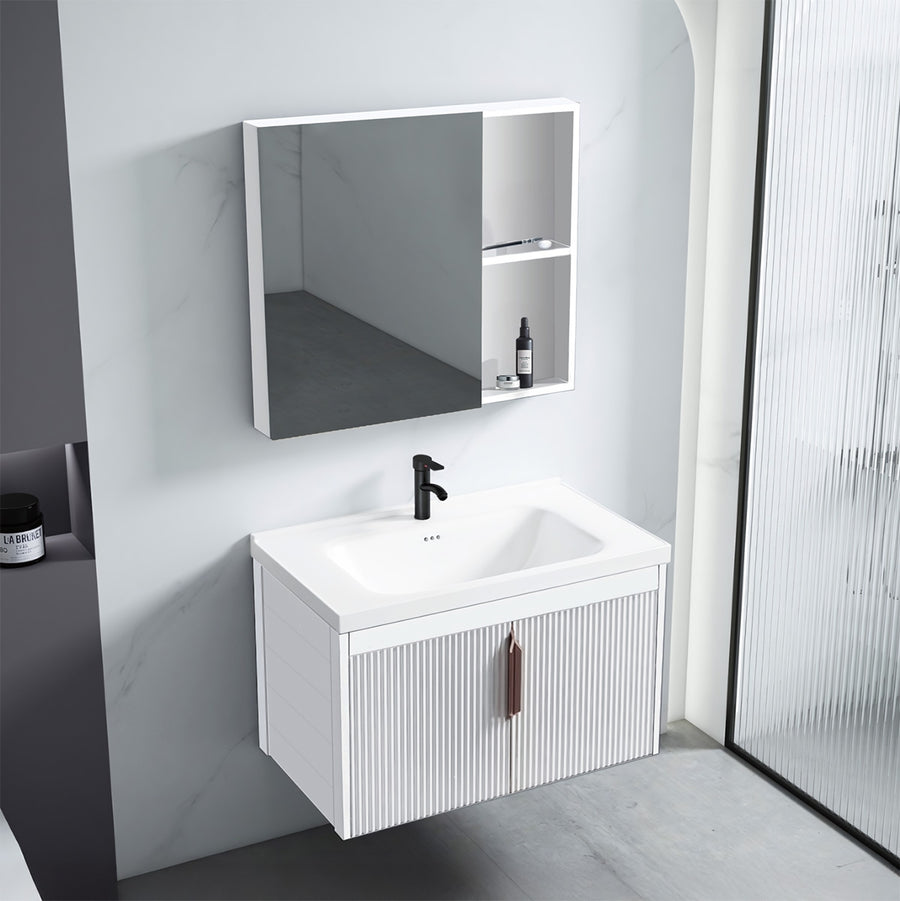 Zestaw Mebli Łazienkowych Z Umywalką Astor 60cm Biały  2