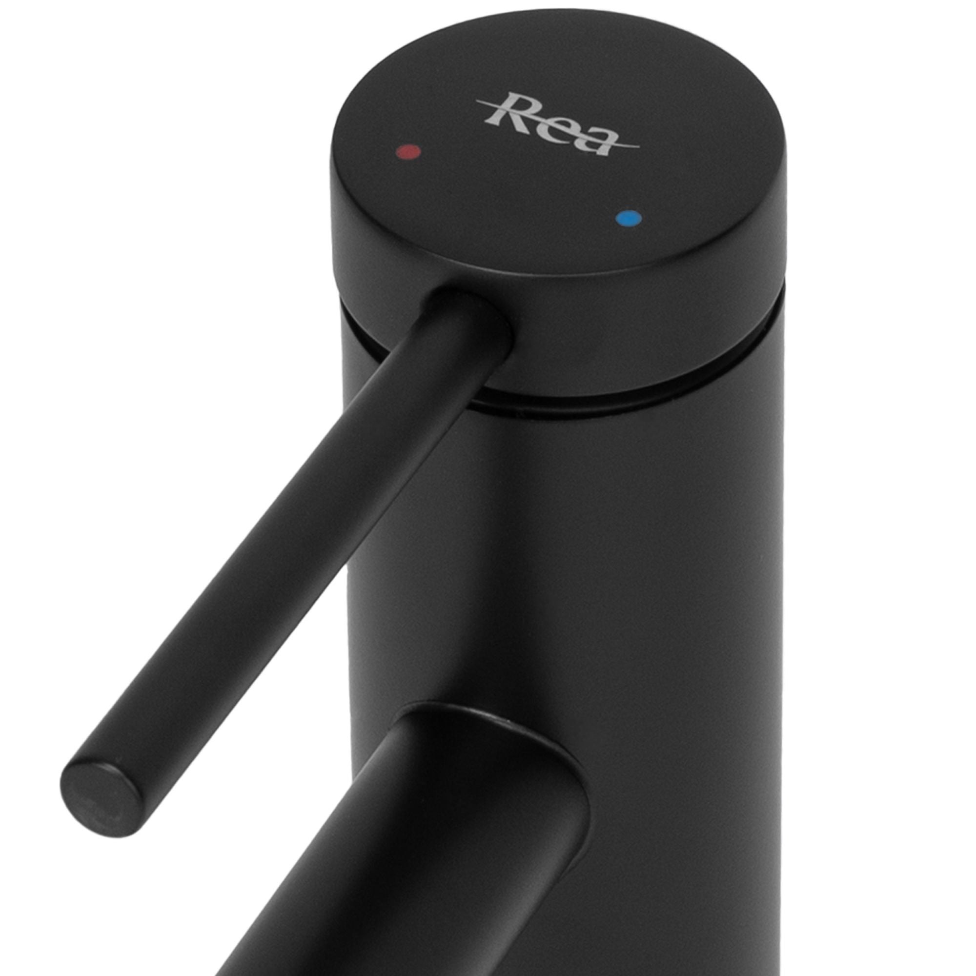 Bateria umywalkowa Rea Foss czarna niska black mat