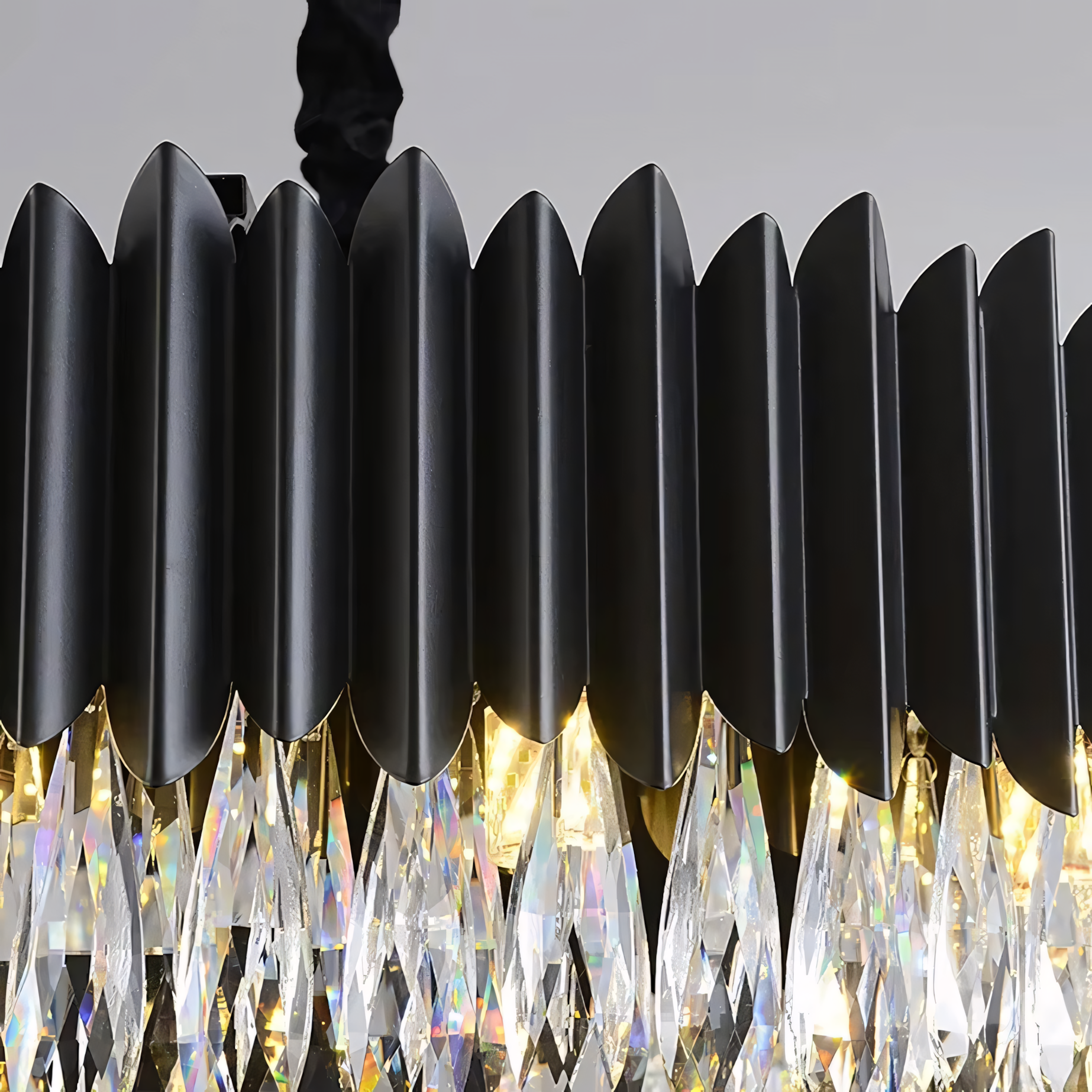 Lampa sufitowa wisząca APP1657-8CP Czarna  5