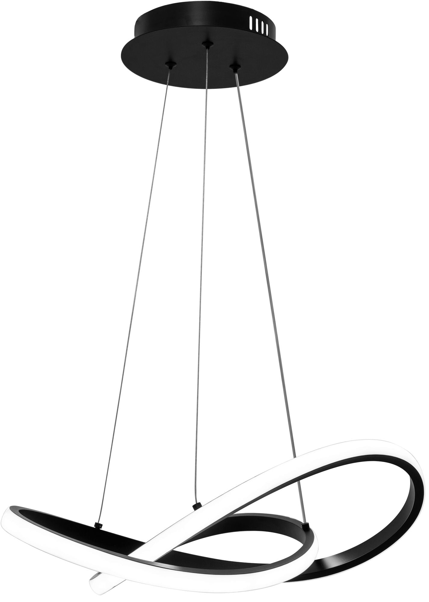Lampa Sufitowa Wisząca Ring Nowoczesna LED + Pilot APP391-CP Czarna