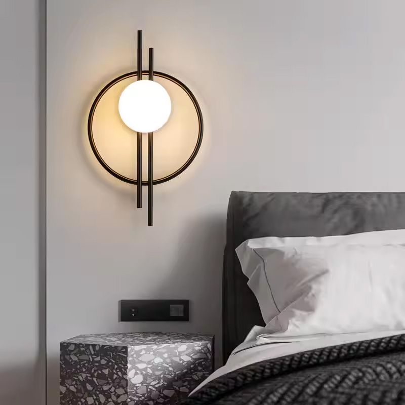 LAMPA ŚCIENNA KINKIET APP1435-W CZARNA