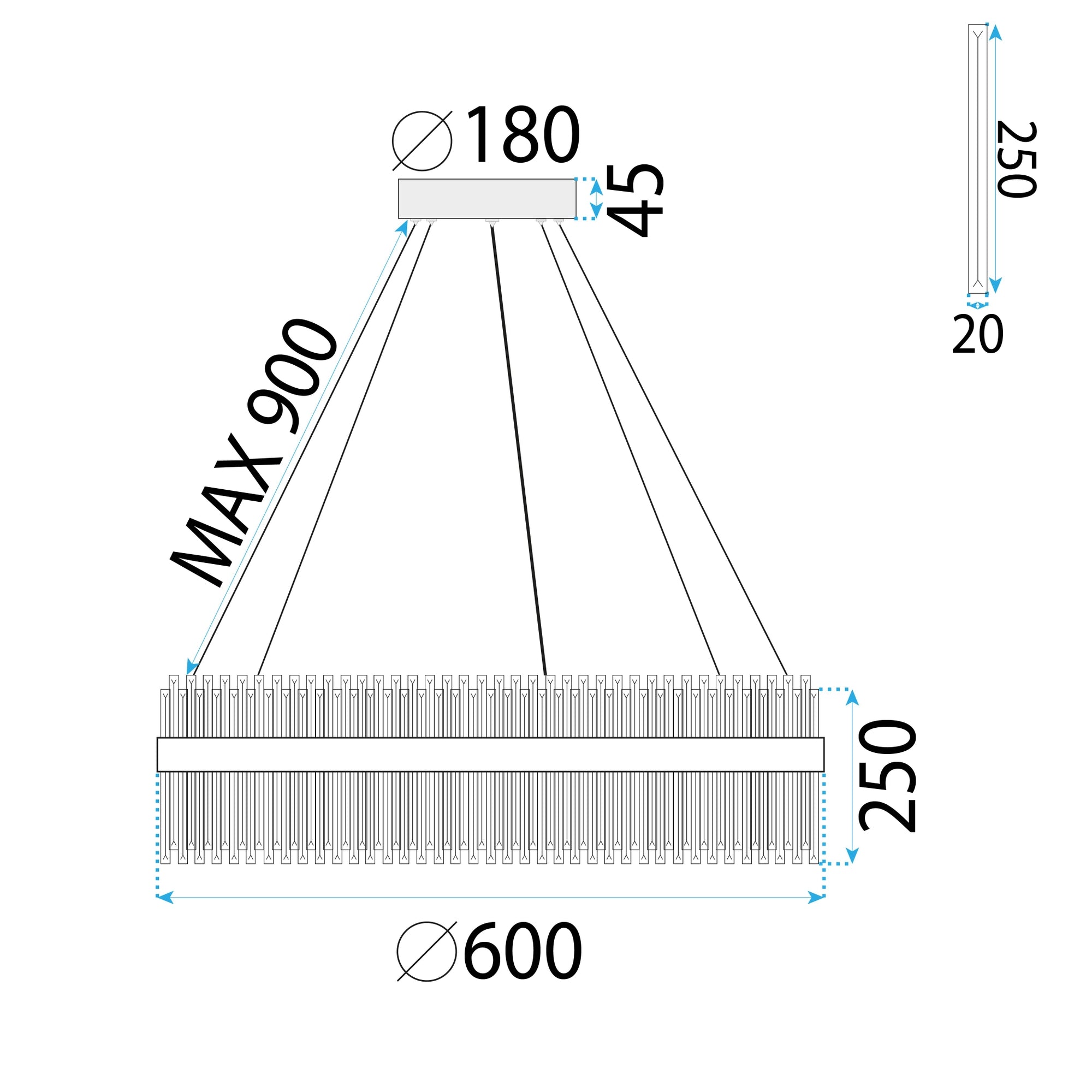 Lampa Sufitowa Kryształowa App1515-cp60 Złota  9