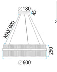 Lampa Sufitowa Kryształowa App1515-cp60 Złota  9