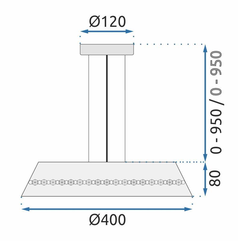 Lampa Wisząca z Kryształami APP1028-CP