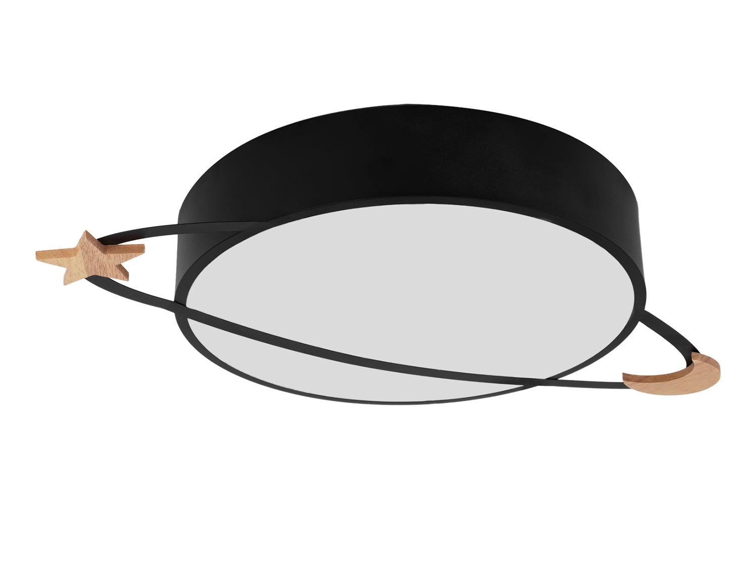 Lampa Plafon Moon APP864-C Czarna  1