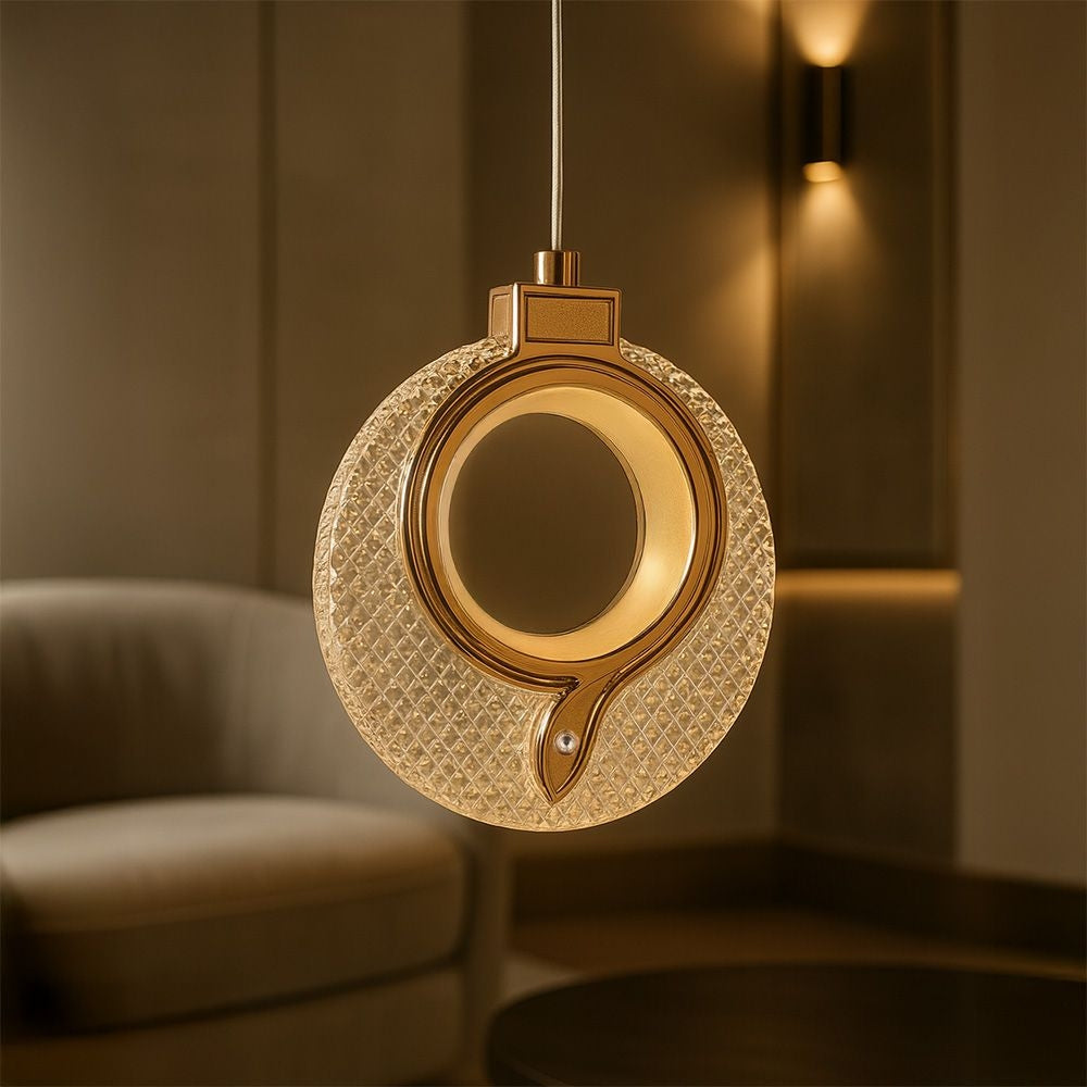 Lampa Wisząca Kryształowa Led Lhj110-1cp Jasne Różowe Złoto  9