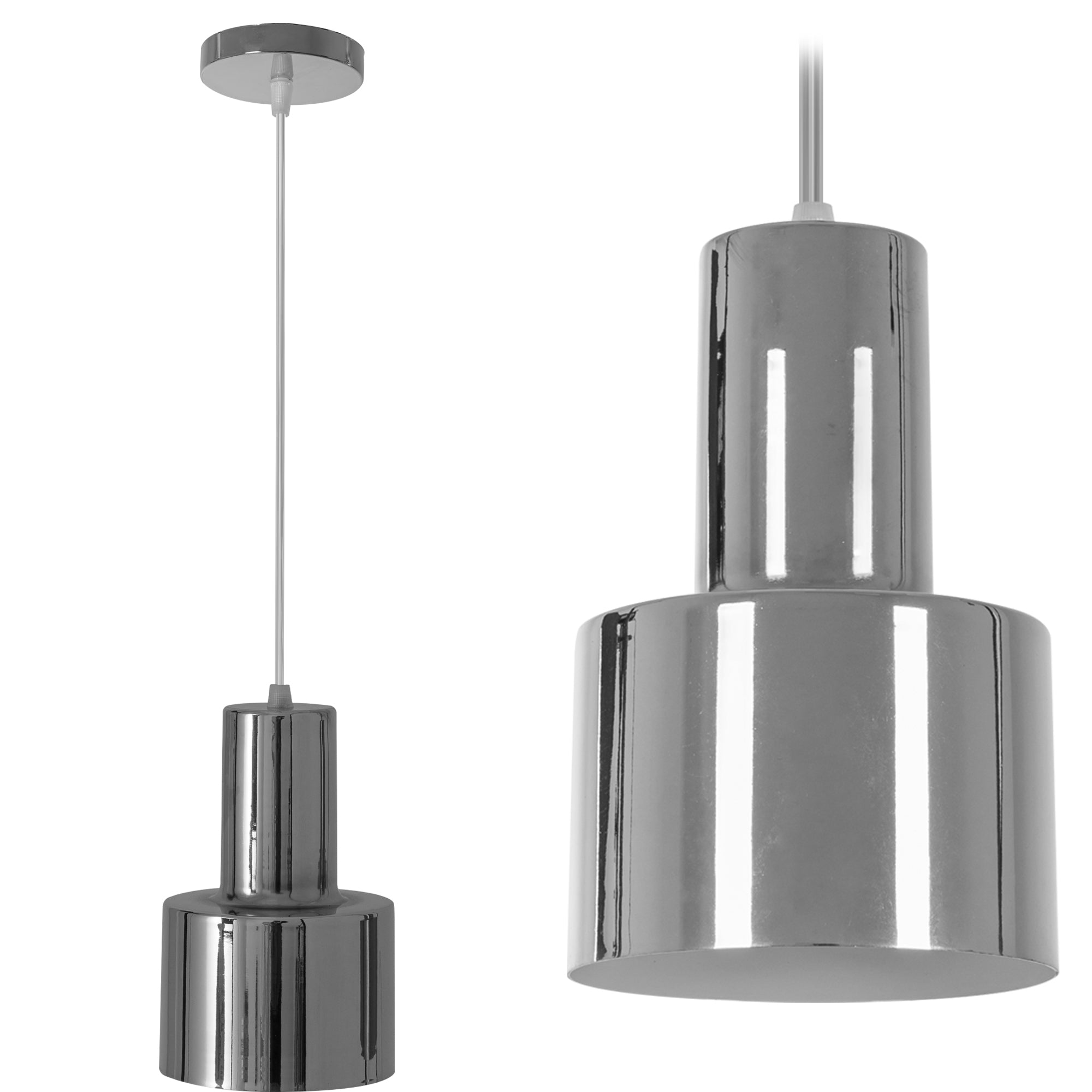Lampa Wisząca  APP285-1 Srebrna  1