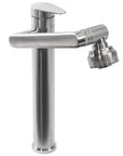 Bateria Umywalkowa REA PACO Wysoka Nikiel Szczotkowany INOX