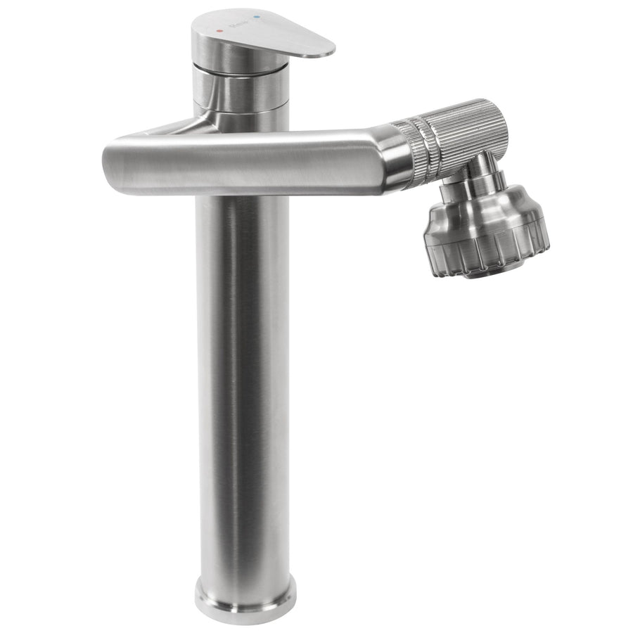 Bateria Umywalkowa REA PACO Wysoka Nikiel Szczotkowany INOX