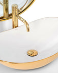 Umywalka nablatowa Rea Royal Gold/White