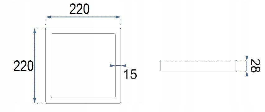 PANEL LED NATYNKOWY SB 18W CZARNY