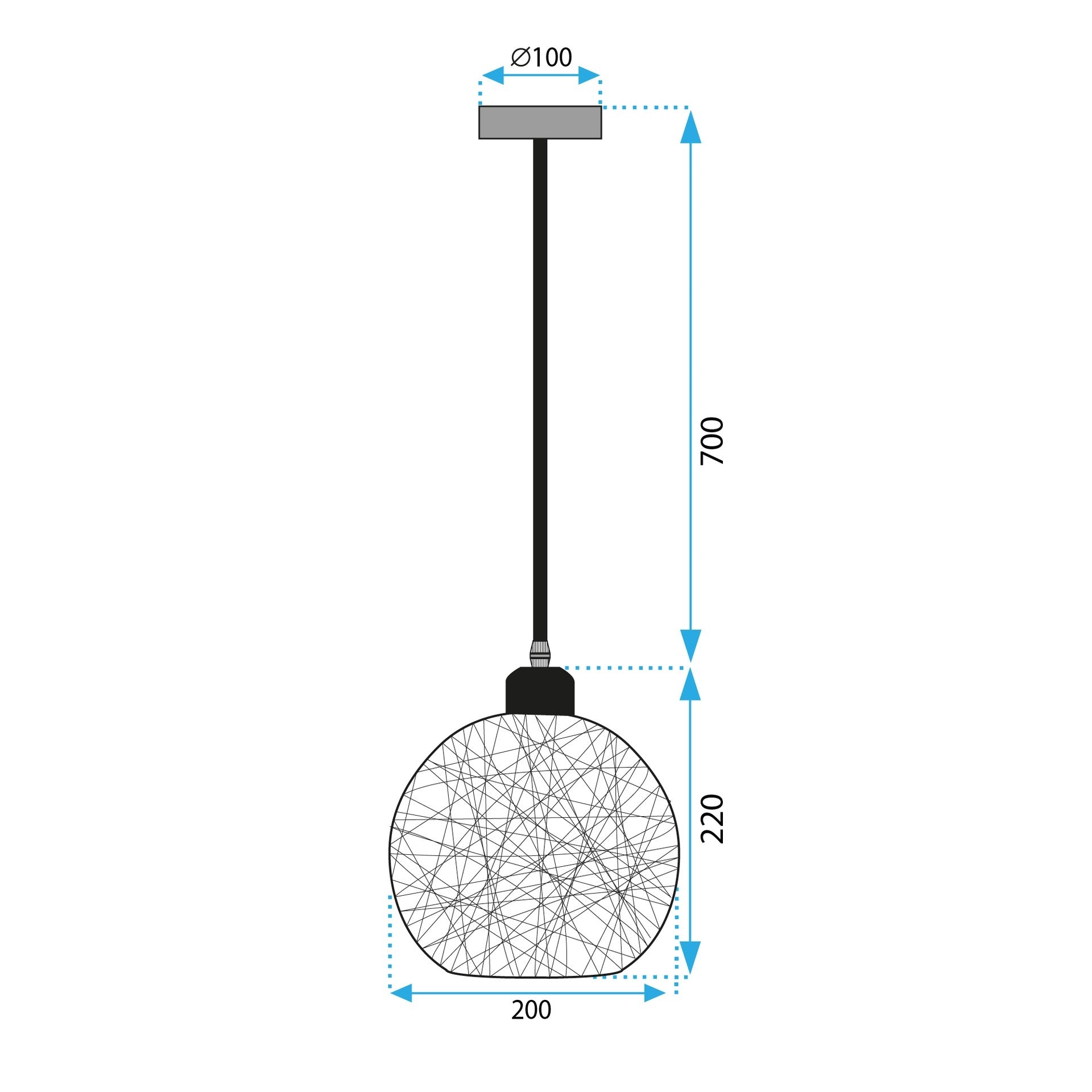Lampa Wisząca Boho APP1320-1CP  8
