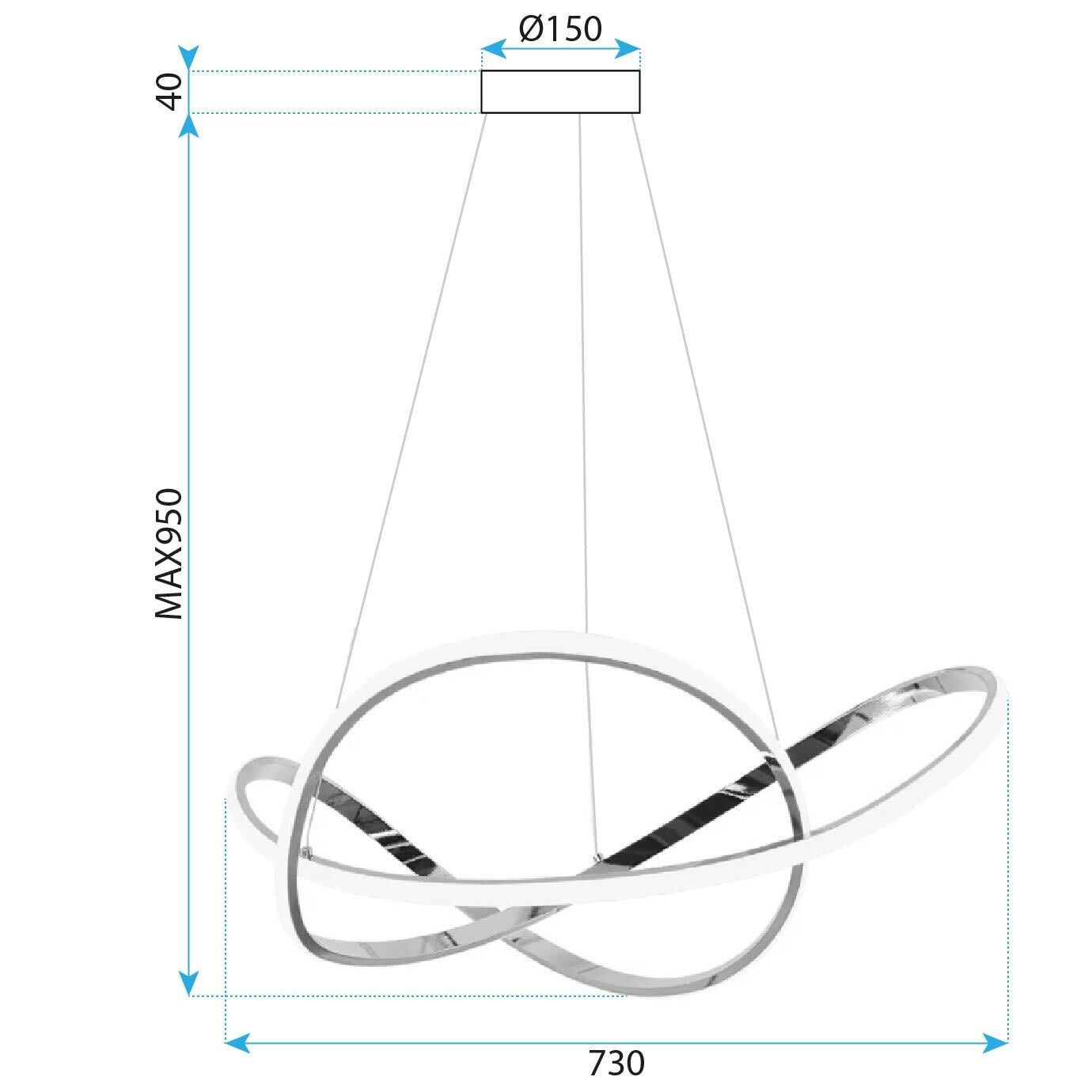LAMPA WISZĄCA LED G078-1CP ZŁOTA  7
