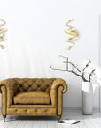 LAMPA ŚCIENNA KINKIET LED SPRING APP827-W Złota