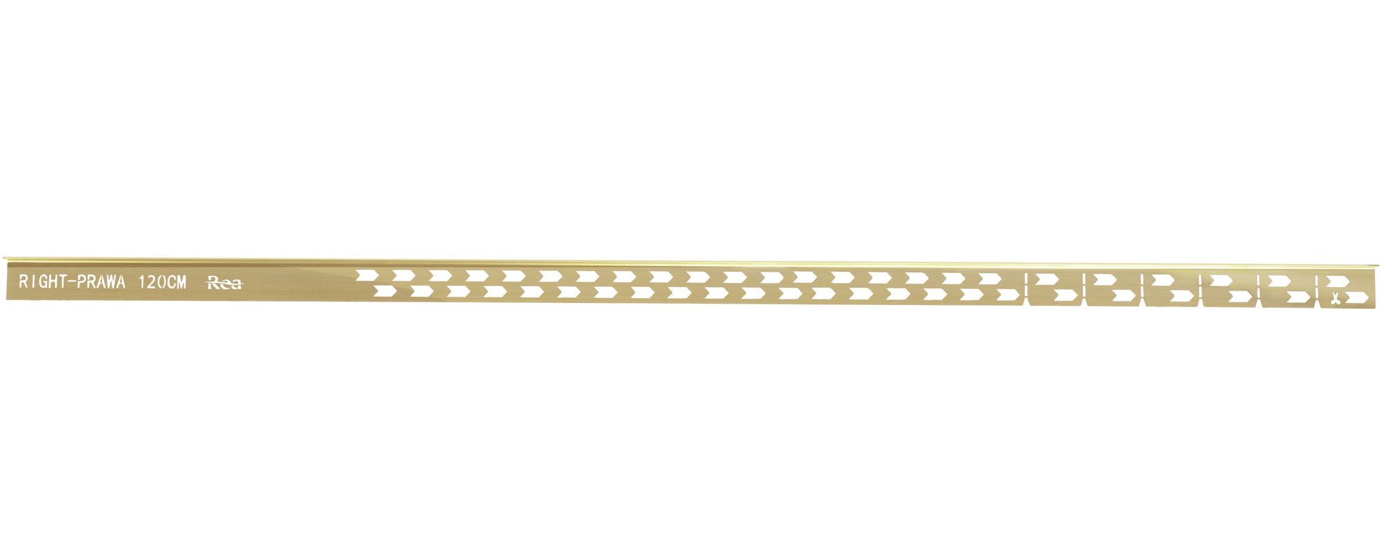 Listwa spadkowa brodzikowa 120cm Złota Szczotkowana