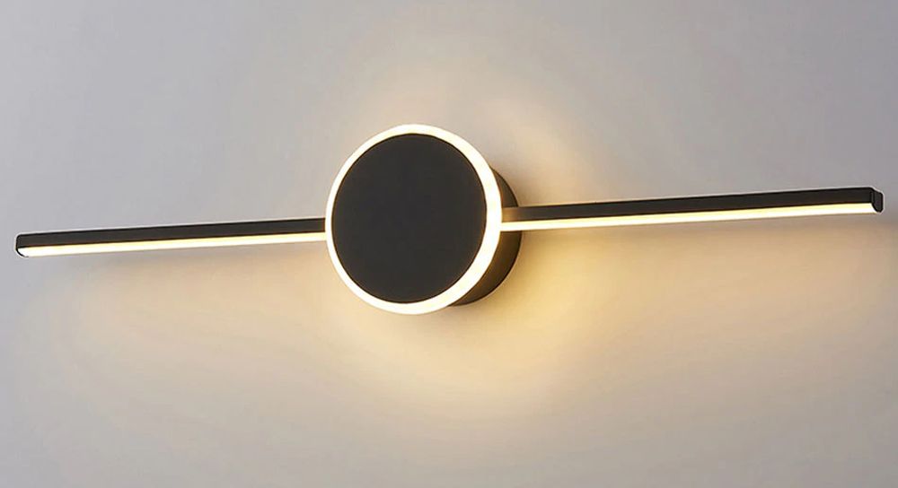 KINKIET ŁAZIENKOWY LED ROUND BLACK 60CM APP849-1W