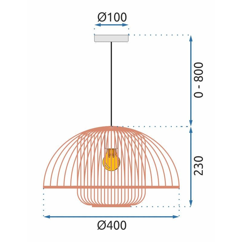 Lampa Sufitowa Wisząca Boho Natural APP887-1CP  6