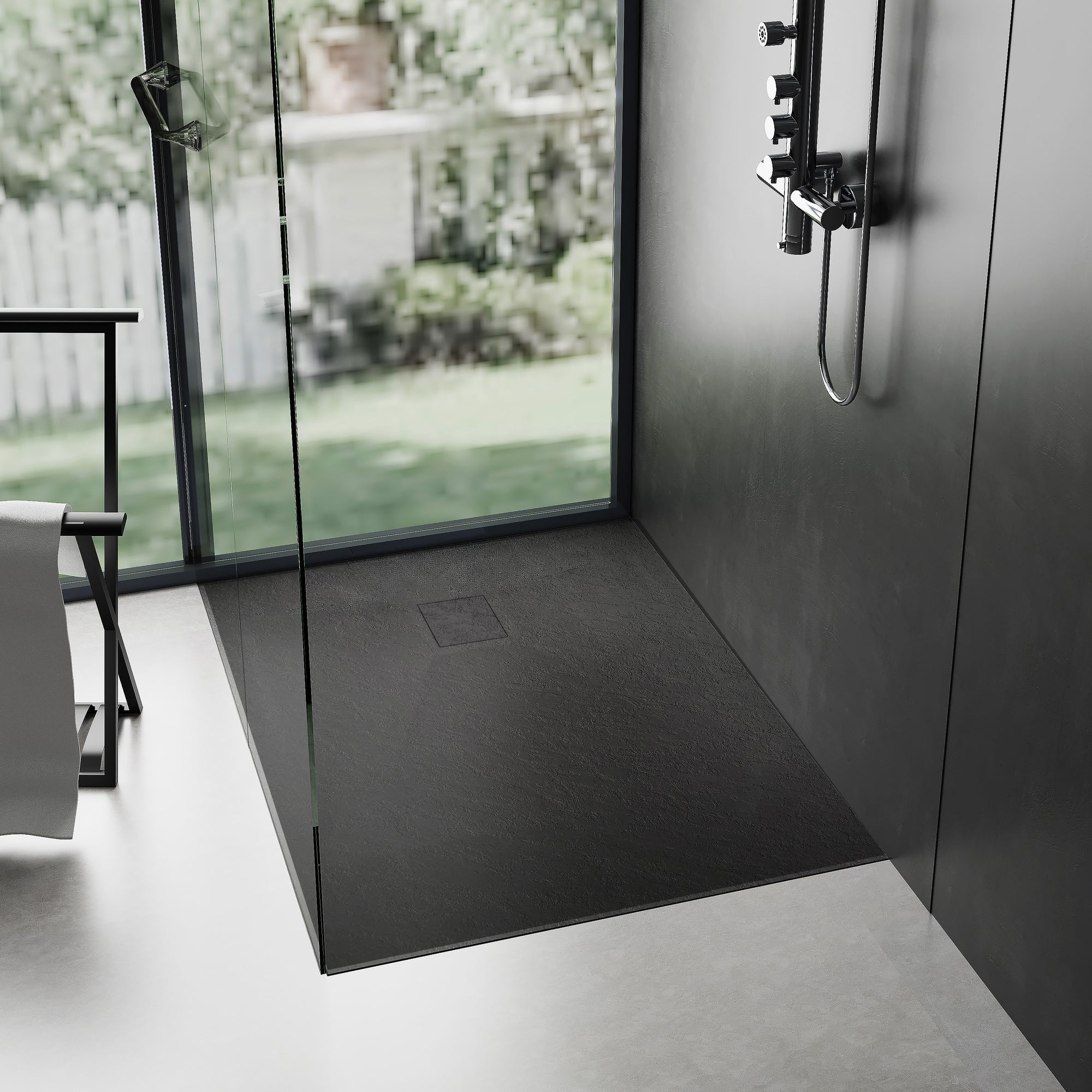 Brodzik Prysznicowy Magnum Black 80x100  5