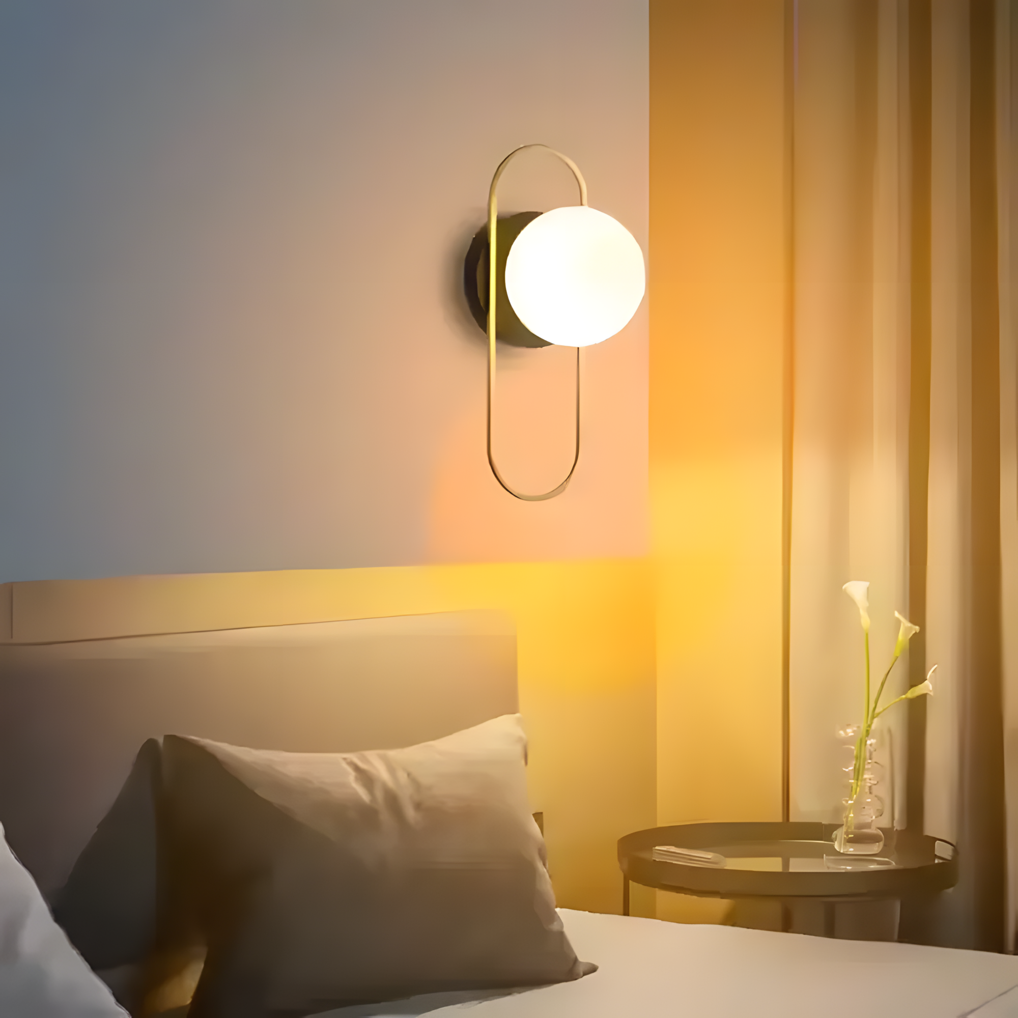 Lampa Ścienna Kinkiet APP1756-1W Brush Gold White  4