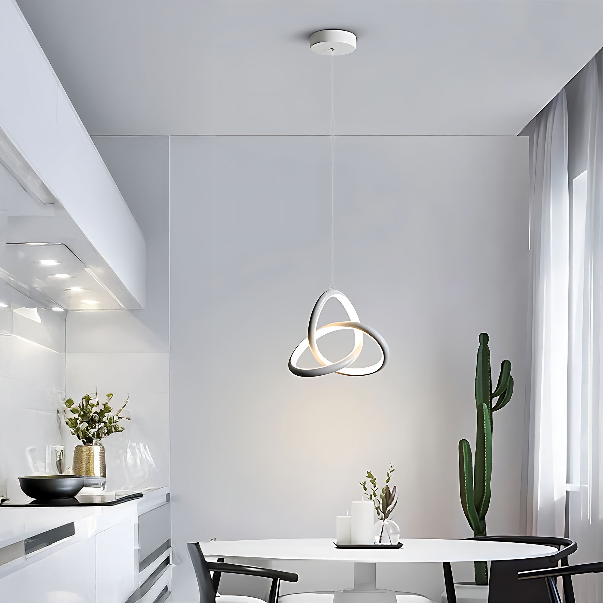 Lampa Sufitowa Wisząca Led App1783-cp Biała  5