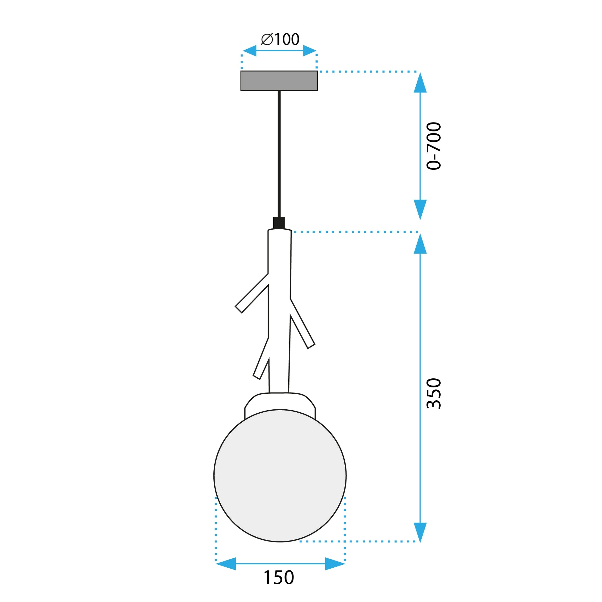 Lampa Wisząca Boho APP1422-1CP  9
