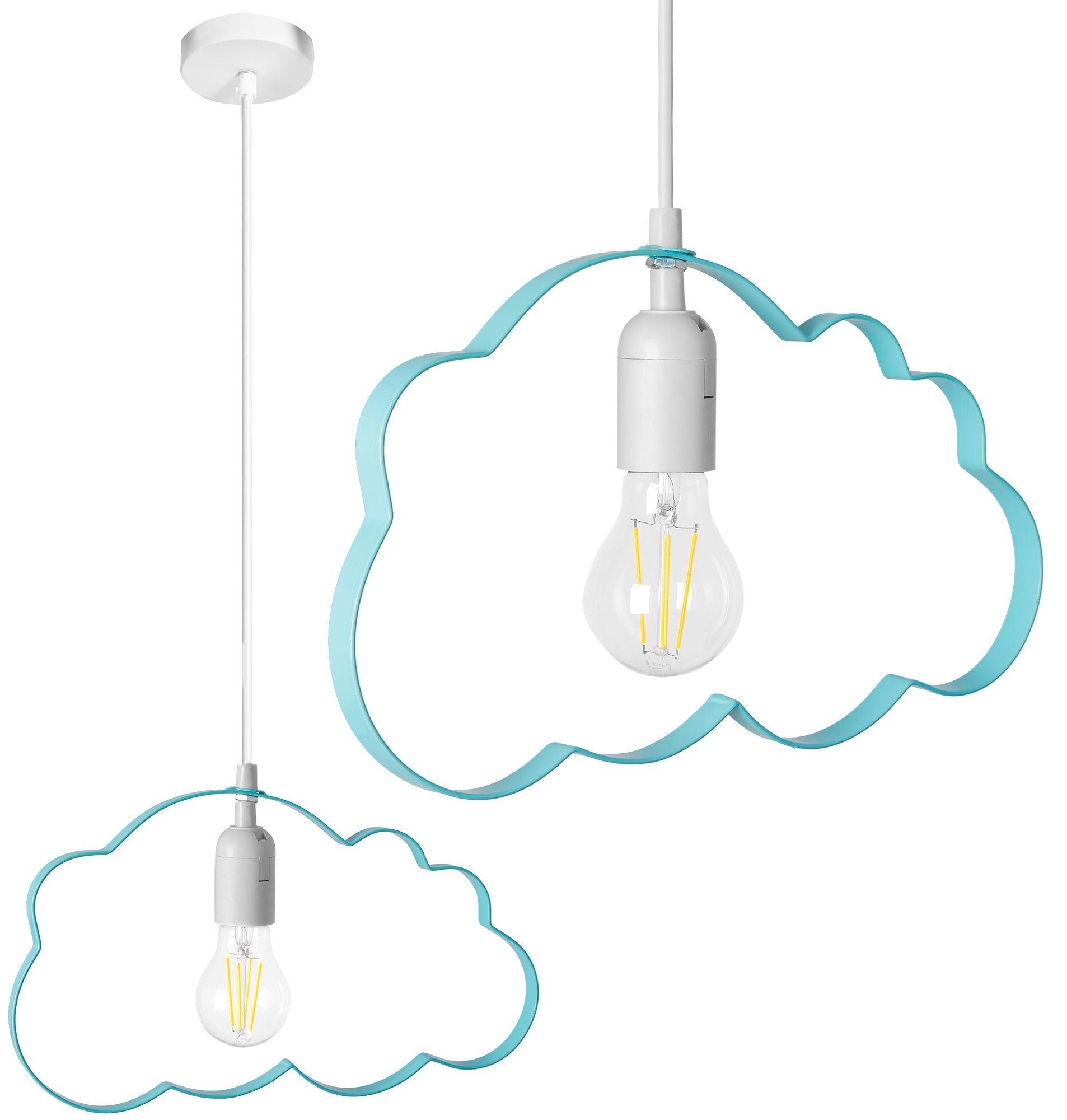 LAMPA WISZĄCA CHMURKA BŁĘKITNA  1