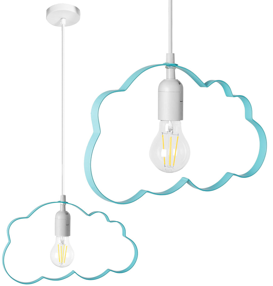 LAMPA WISZĄCA CHMURKA BŁĘKITNA