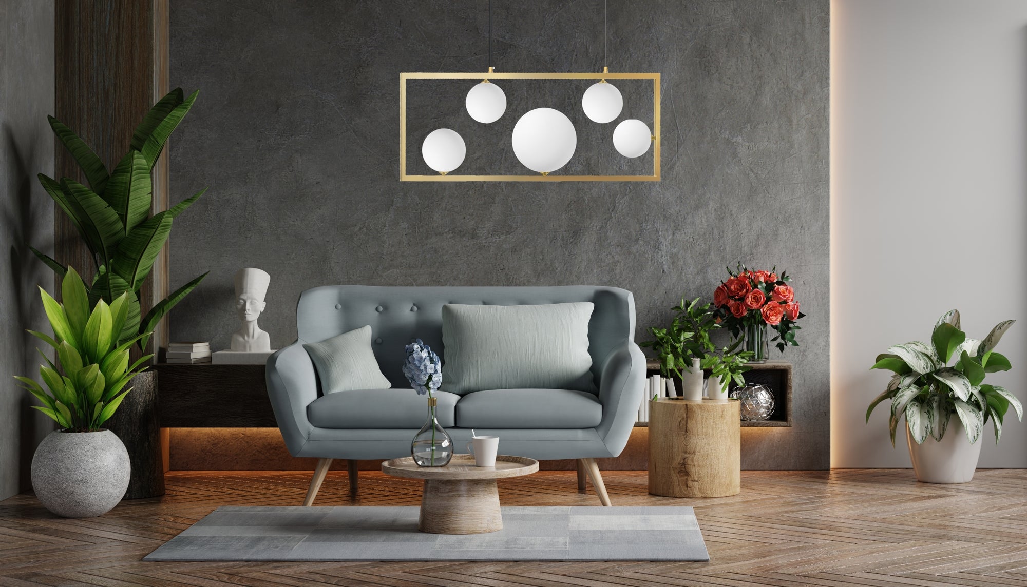 Lampa Wisząca APP1020-5CP Złota  3