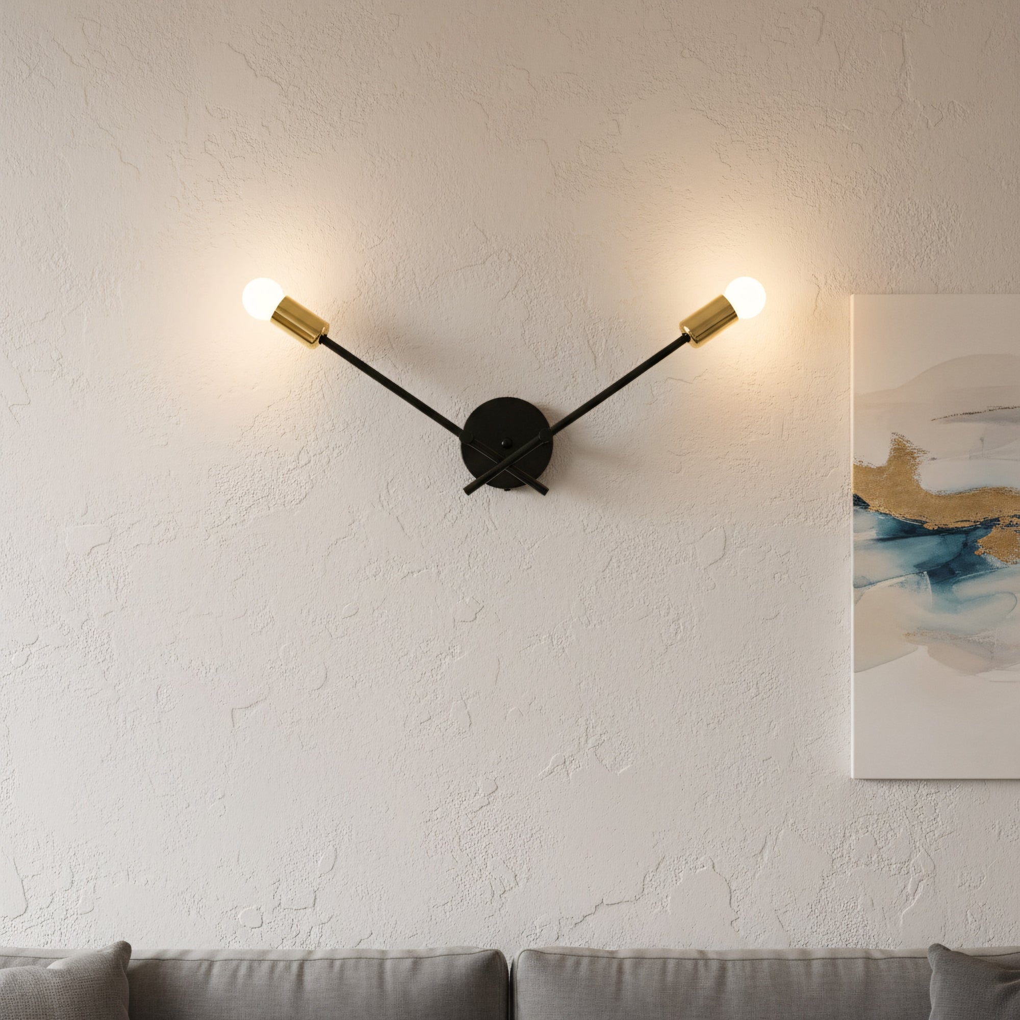 LAMPA ŚCIENNA KINKIET APP1119-2W Czarna  4