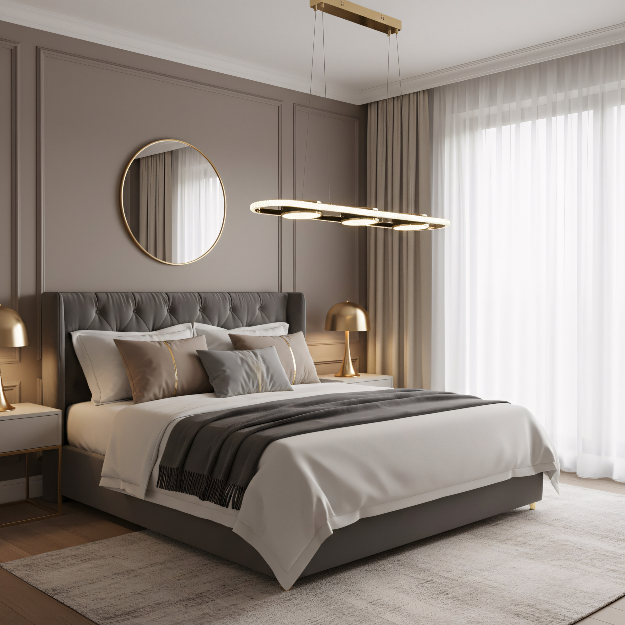 Lampa Sufitowa Wisząca Led G135-cp Złota  5